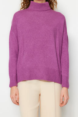 Antrasit Genis Kal?p Yumusak Dokulu Triko Kazak TWOAW23KZ00469 - Trendyolmilla фото 16