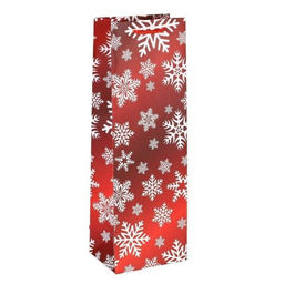 Цена за 12 шт. Пакет подарочный 12х36х9см под бутылку / 9068 /уп 12/600/Новый год - Галеонтрейд фото 4