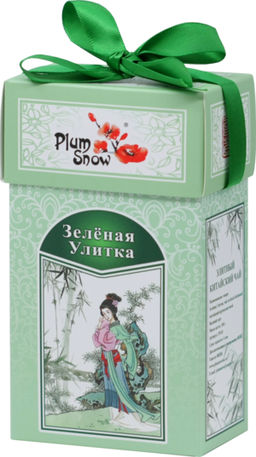 PLUM SNOW. Зелёная улитка (зеленый чай) 100 гр. карт.пачка