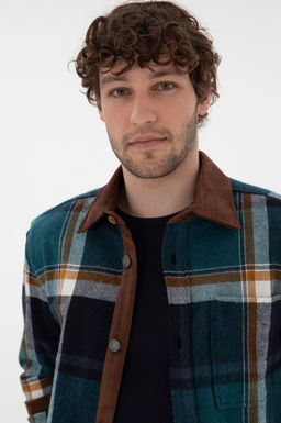 Мужская темно -зеленая рубашка с длинным рукавом 1 бесплатно для 1 зоны в рубашках - U.s. polo assn фото 2