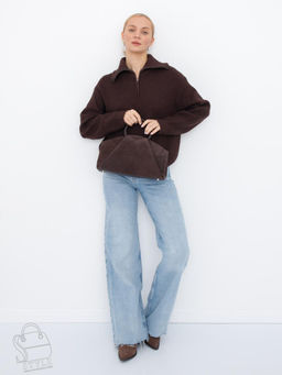 Сумка женская кожаная 1126MF coffee Polina&Eiterou