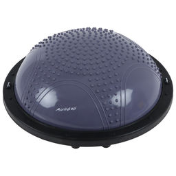 Полусфера BOSU гимнастическая ONLYTOP, массажная, с насосом, 58×25 см, серая