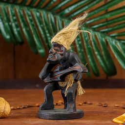 Сувенир «Абориген-гитарист», 15 см, дерево