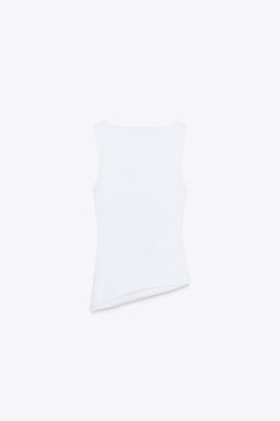 ASYMMETRIC DRAPED T-SHIRT - Zara фото 7