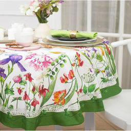 Скатерть Луговые цветы d=150 см, 100% хл, саржа 190 г/м?