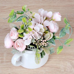 Цветочная композиция Букет гортензий 13х8,5х14 см / NW713/FLM-102 / (Желтый) - Галеонтрейд фото 10