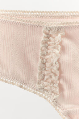 POINTELLE LACE-TRIMMED BRIEFS - Zara фото 4