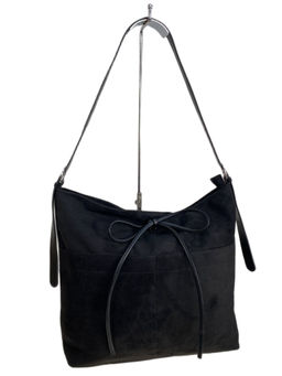 Женская сумка из искусственной замши, цвет черный