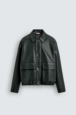 FAUX LEATHER JACKET WITH POCKETS - Zara фото 8