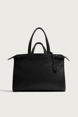 BOLSO SHOPPER PIEL / Negro - Zara фото 2