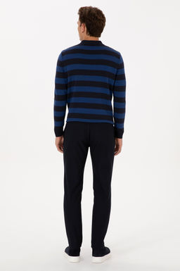 Erkek Lacivert Jogger Fit Kanvas / Chino Pantolon
