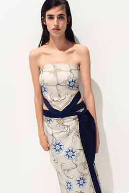 Top bandeau efecto pa?uelo en lyocell - H&m фото 3