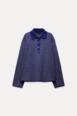 STRIPED KNIT POLO SHIRT - Zara фото 4