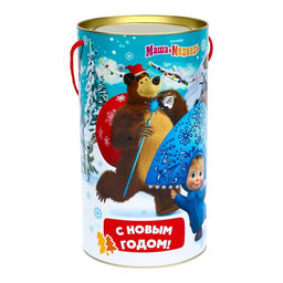 Новогодний подарочный набор Маша и Медведь, конфеты, 1000 г