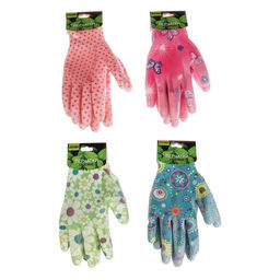 Цена за 3 шт. Перчатки садовые, нейлоновые, с ПВХ полуобливом, размер 10, цвет МИКС, Greengo  фото 3