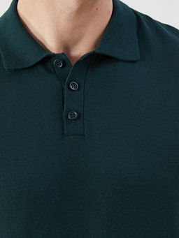 Polo Yaka K?sa Kollu Erkek Triko Kazak