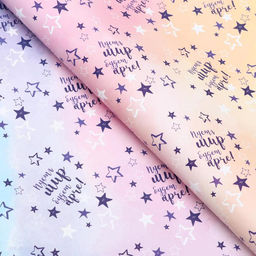 Цена за 10 шт. Бумага упаковочная глянцевая Пусть мир будет ярче!, 50 х 70 см - UPAK LAND фото 3