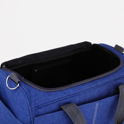 Сумка спортивная на молнии, 2 наружных кармана, длинный ремень, цвет светло-синий - Simaland фото 4