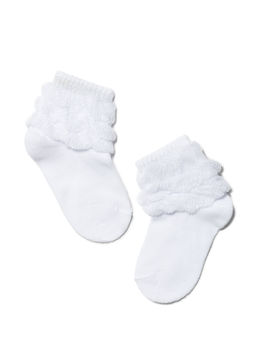 Цена за 2 пары Conte-kids Модные хлопковые носки TIP-TOP для самых маленьких белый