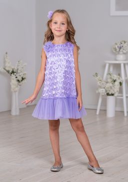Анфиса, нарядное платье сиреневый/122-60-54