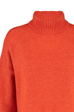 Turuncu Genis Kal?p Yumusak Dokulu Triko Kazak TWOAW23KZ00469