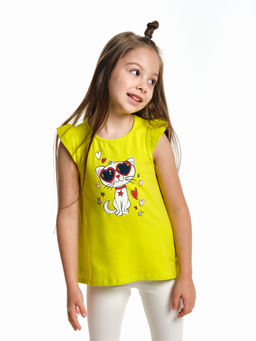 Футболка с принтом для девочки UD 1745 желтый