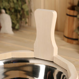 Шайка-ушат, бадья, 3 л, с нержавеющей вставкой, "Русские узоры"