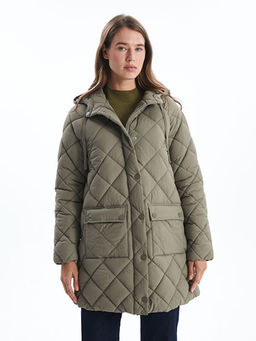 Kap??onlu Kapitone Oversize Kad?n ?i?me Mont - Waikiki фото 4