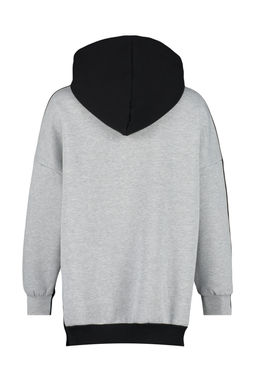 TRENDYOLMILLA Lacivert Renk Bloklu Genis Kal?p Ici Polarl? Orme Spor Sweatshirt TWOSS22SW0074  фото 16