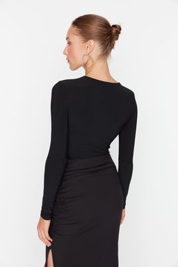 Trendyolmilla Mor Orme Kalp Pencere/Cut Out Detayl? C?tc?tl? Body TPRAW23BD00059  фото 5