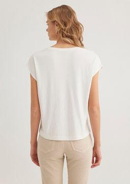 Lux Touch TENCEL TM Ekru Modal Tisort - Mavi фото 4