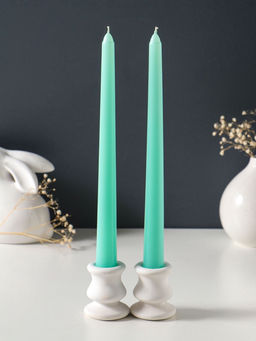 Цена за 2 шт. Свеча античная 25 см (набор 2 шт) 58 гр, 7 ч, цв. мятный