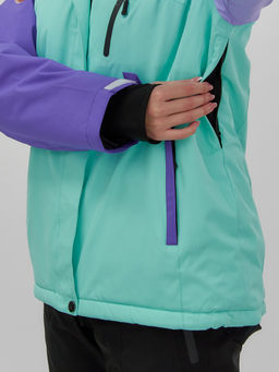 Горнолыжный костюм женский зимний бирюзового цвета 016Br - Chunmai фото 19