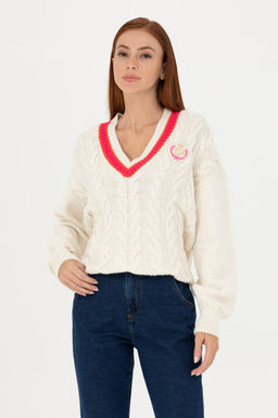 Женский кремовый свитер - U.s. polo assn фото 15