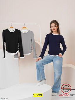 Лонгслив для девочки трикотажный