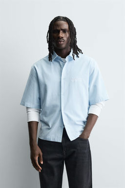 STRIPED EMBROIDERED SHIRT - Zara фото 2