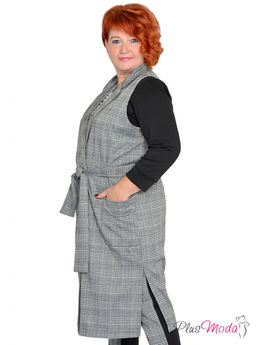 Жакет-дубленка Модель №1385 размеры 44-84 - Plusmoda фото 28