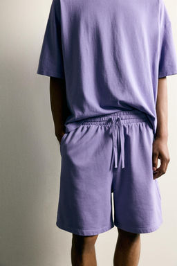 BERMUDA JOGGER B?SICA LAVADA / Morado - Zara фото 5