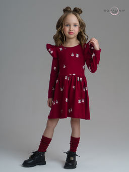 Платье Фея лютики бордо - Sovalina фото 7