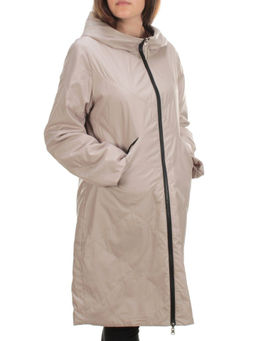 22098 BEIGE Куртка демисезонная двухсторонняя женская (80 гр. синтепон)