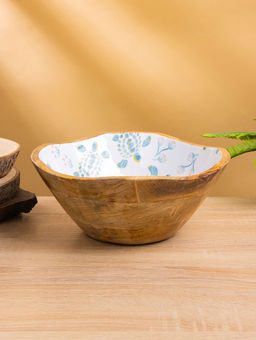 Салатник «Черепаха и цветы», 23×23×10.5 см, дерево манго