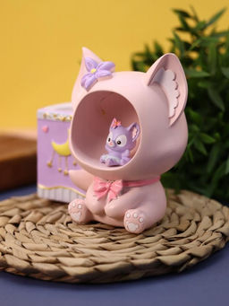 Ночник - подставка для канцелярских принадлежностей Baby fox, pink (17 см), пластик
