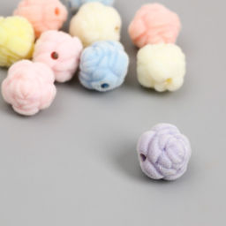 Цена за 10 шт. Бусина для творчества бархатное напыление Роза. Нежные оттенки, 1.2?1.2?1.2 см