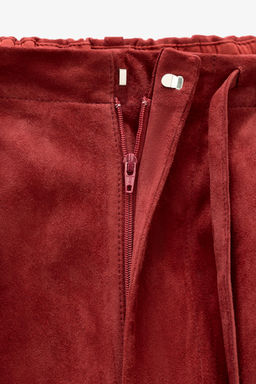 LIMITED EDITION SUEDE LEATHER TROUSERS - Zara фото 8