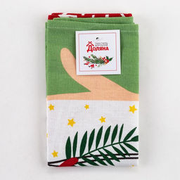 Полотенце Доляна Тепло Нового Года 35х60 см,100% хлопок 160 г/м2  фото 5