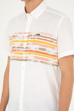 Мужская рубашка цвета хаки с коротким рукавом Неожиданная скидка в корзине - U.s. polo assn фото 7