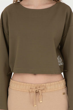 Женский свитшот цвета хаки - U.s. polo assn фото 6