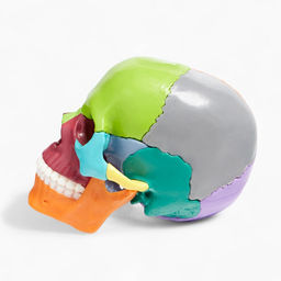 Анатомическая модель «Макет черепа человека», разборный, цветной, 14×10×11 см