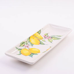 60179 Блюдо сервировочное прямоугольное Лимонный праздник доломит LR (х24)