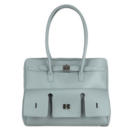 0037 grey, женская кожаная сумка "Casual" Barcelo Biagi